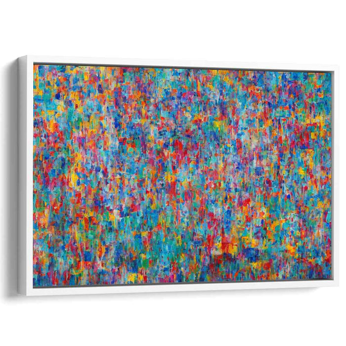 Color Symphony Fragmented: Abstract Expressionist Multicolored Canvas Art