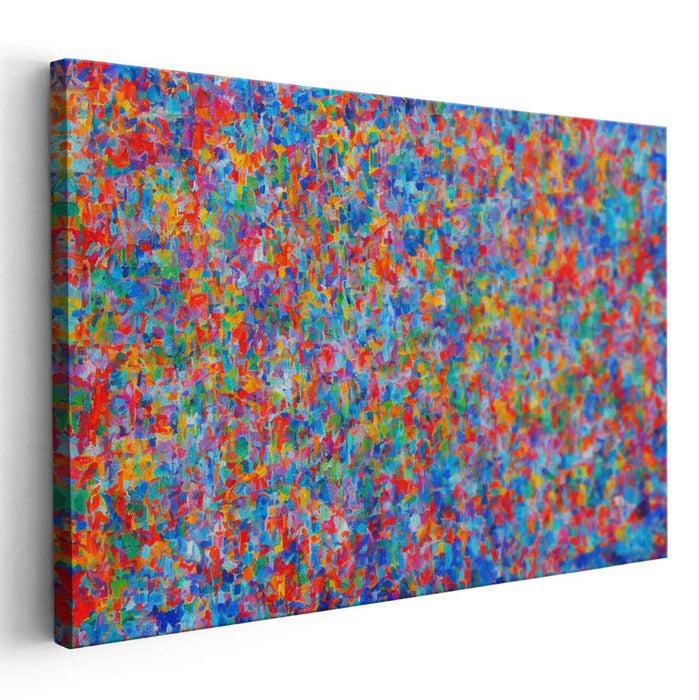 Chromatic Chaos Dance: Abstract Color Burst Canvas Art Print