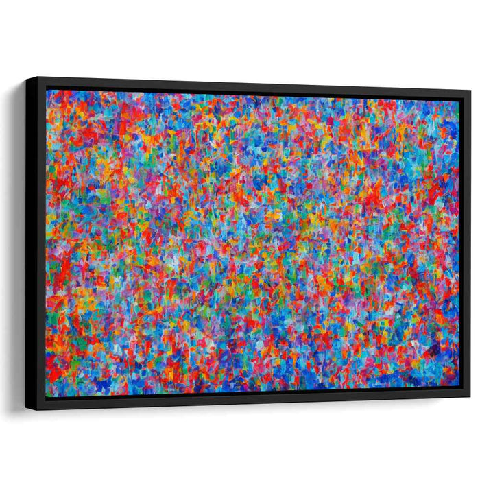 Chromatic Chaos Dance: Abstract Color Burst Canvas Art Print
