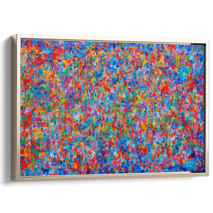 Chromatic Chaos Dance: Abstract Color Burst Canvas Art Print