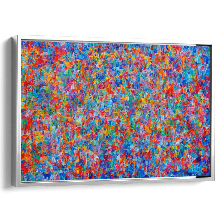 Chromatic Chaos Dance: Abstract Color Burst Canvas Art Print