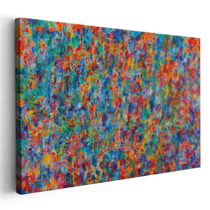 Color Riot: Abstract Expressionist Riot of Colors Canvas Art