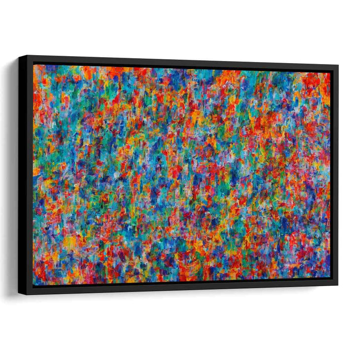 Color Riot: Abstract Expressionist Riot of Colors Canvas Art