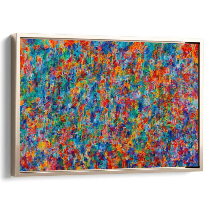 Color Riot: Abstract Expressionist Riot of Colors Canvas Art