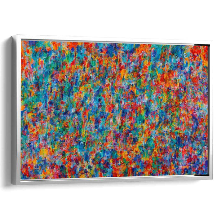 Color Riot: Abstract Expressionist Riot of Colors Canvas Art