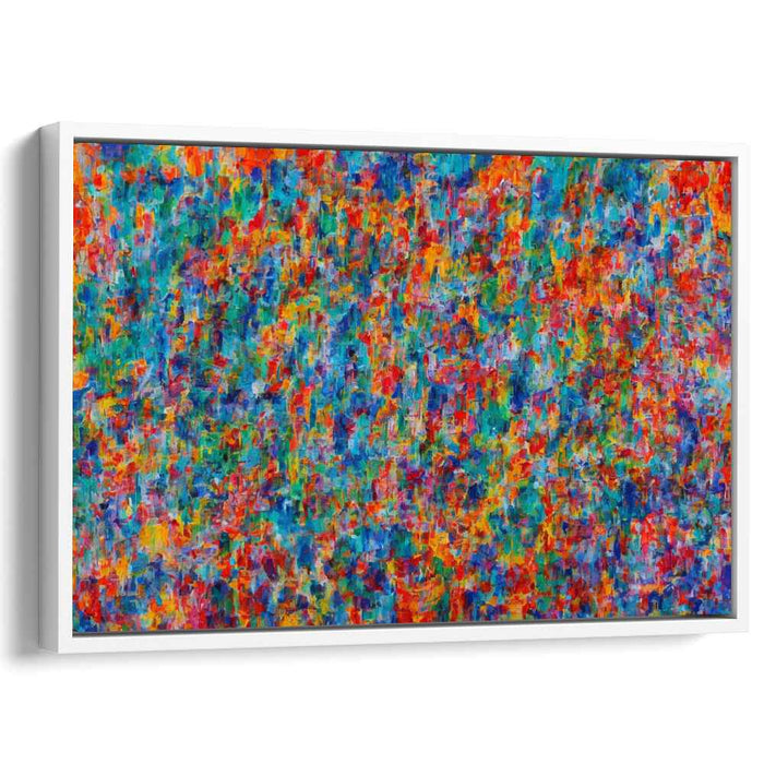 Color Riot: Abstract Expressionist Riot of Colors Canvas Art
