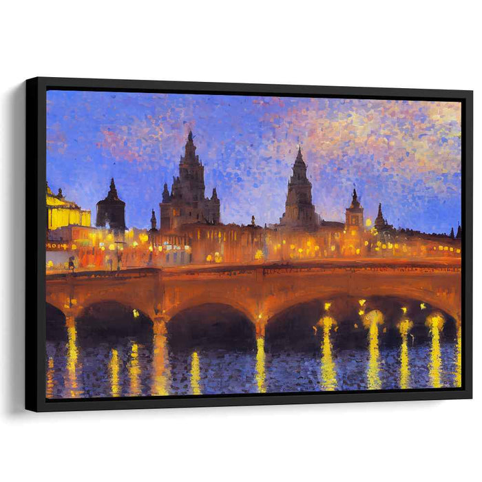 Brushstroke Echoes: Impressionist Cathedral and Bridge Canvas Art