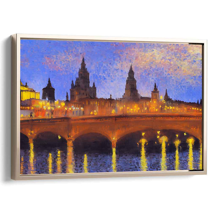 Brushstroke Echoes: Impressionist Cathedral and Bridge Canvas Art