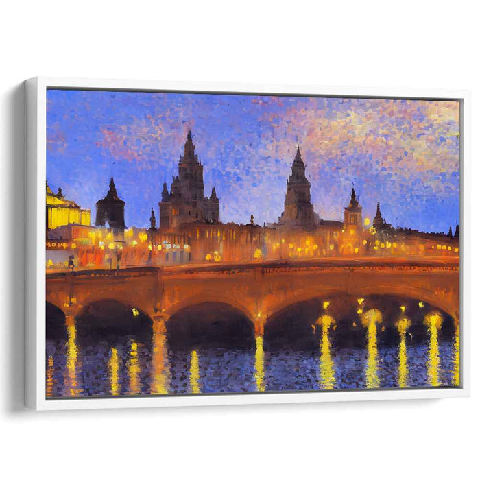 Brushstroke Echoes: Impressionist Cathedral and Bridge Canvas Art