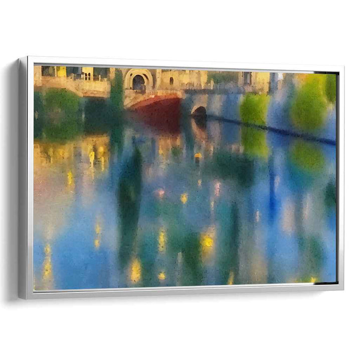 Pastel Urban Landmarks: Impressionist Watercolor of Historic Architecture