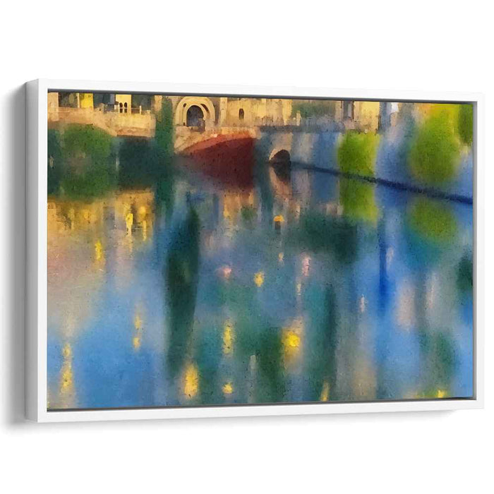 Pastel Urban Landmarks: Impressionist Watercolor of Historic Architecture