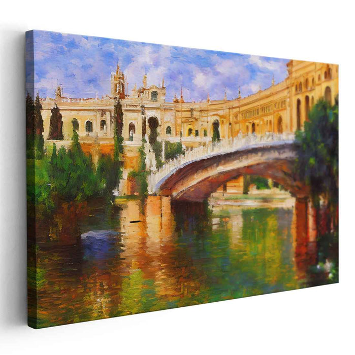 Old World Opulence: European Architectural Splendor Canvas Art Print