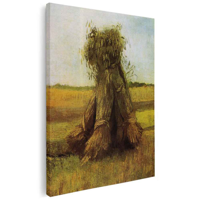 Sheaves of Wheat in a Field (1885) by Vincent van Gogh