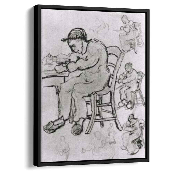 Sheet with People Sitting on Chairs (1890) by Vincent van Gogh