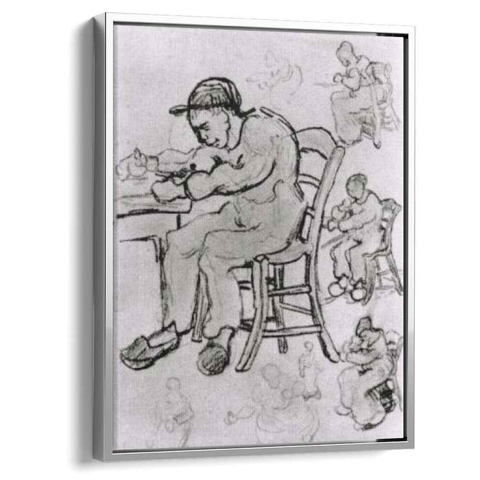 Sheet with People Sitting on Chairs (1890) by Vincent van Gogh