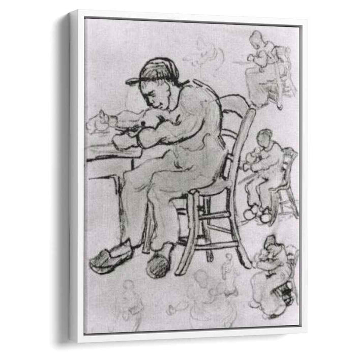 Sheet with People Sitting on Chairs (1890) by Vincent van Gogh