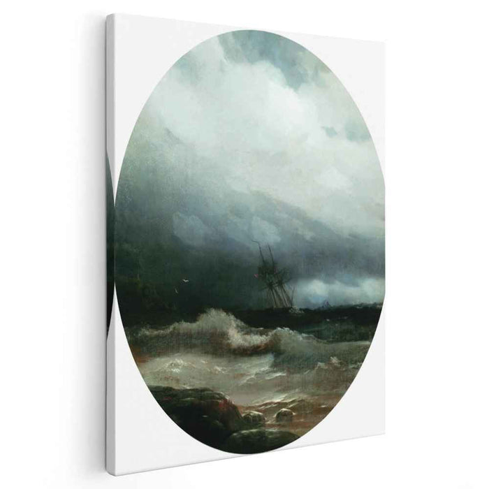 Ship in a storm (1891) by Ivan Aivazovsky