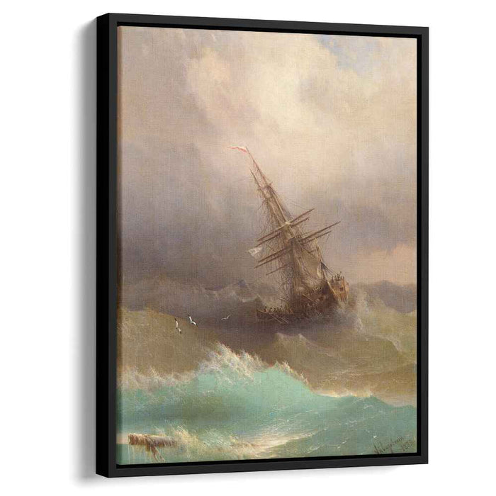 Ship in the Stormy Sea (1887) by Ivan Aivazovsky