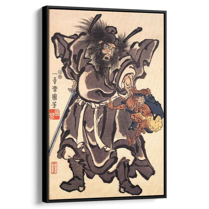 Shoki and Demon, Edo period by Utagawa Kuniyoshi