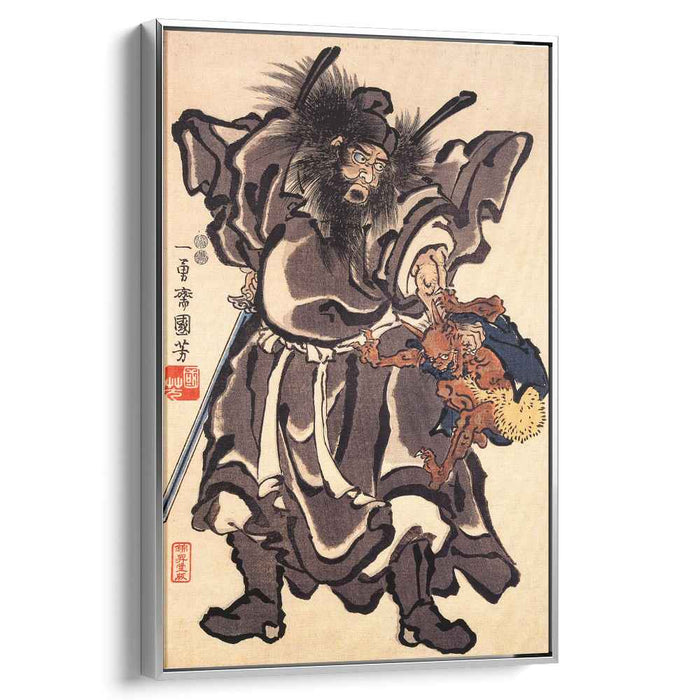 Shoki and Demon, Edo period by Utagawa Kuniyoshi