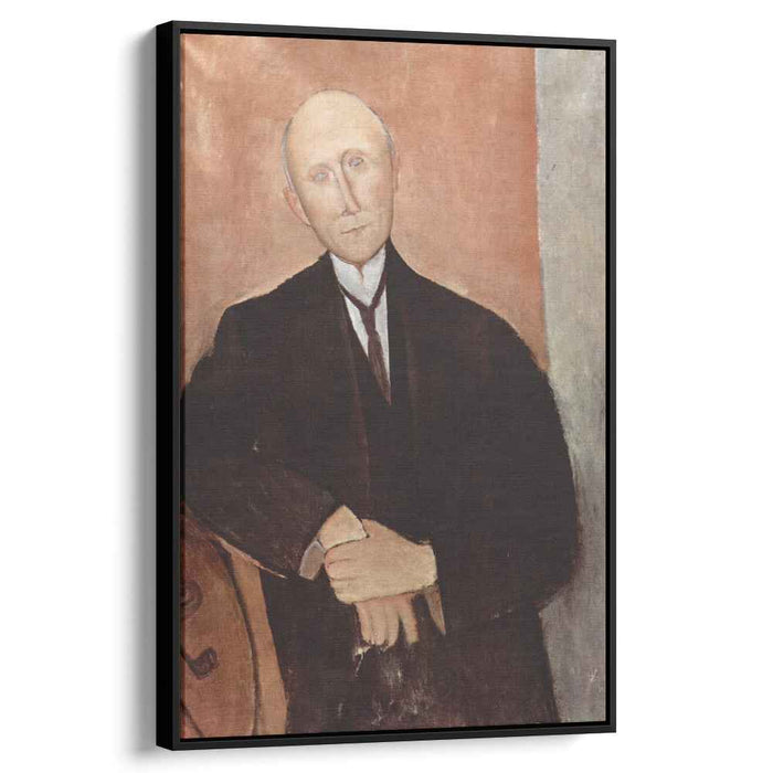 Sitting man on orange background (1918) by Amedeo Modigliani