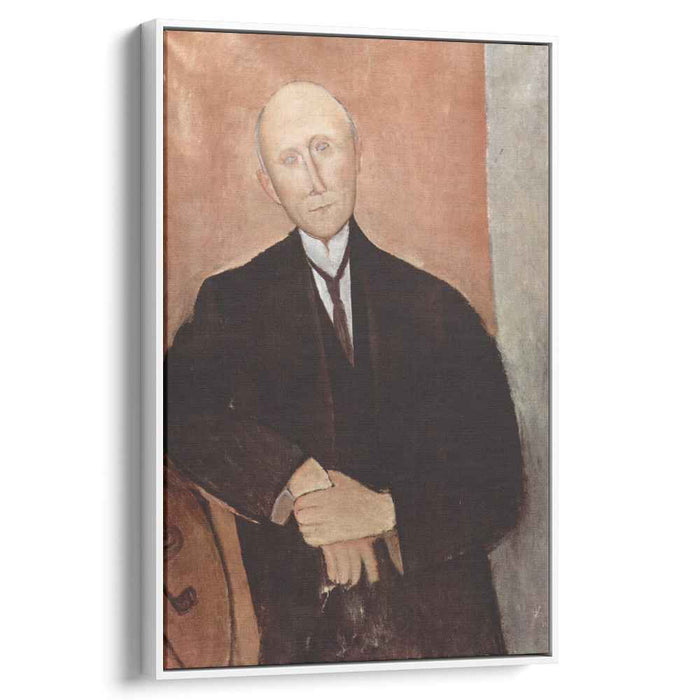 Sitting man on orange background (1918) by Amedeo Modigliani