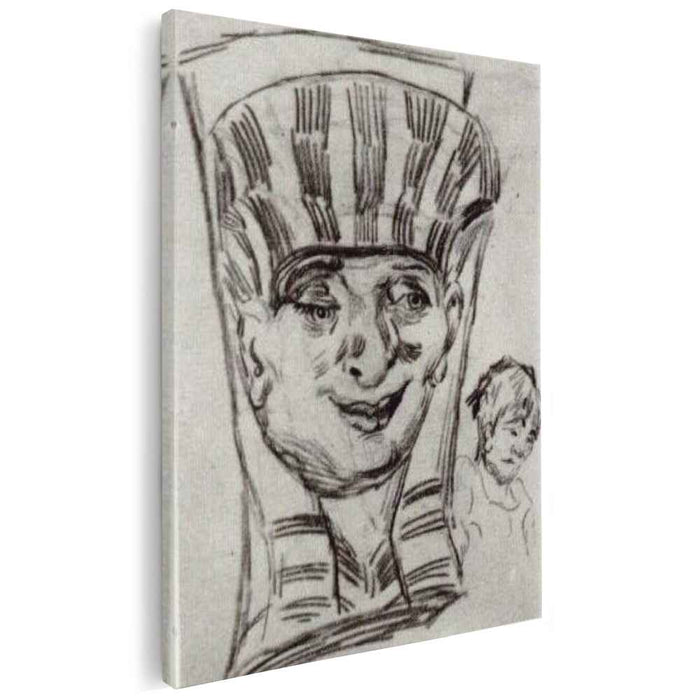 Sketch of an Eroded Garden-Wall Ornament (1890) by Vincent van Gogh