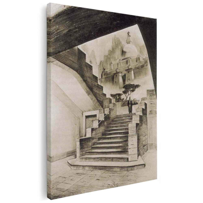 Sketch of mural with the Buddhist theme for Nicholas Roerich Museum in New York (1927) by Nicholas Roerich