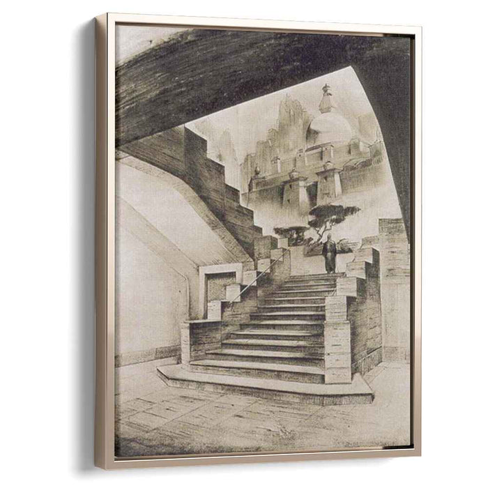 Sketch of mural with the Buddhist theme for Nicholas Roerich Museum in New York (1927) by Nicholas Roerich