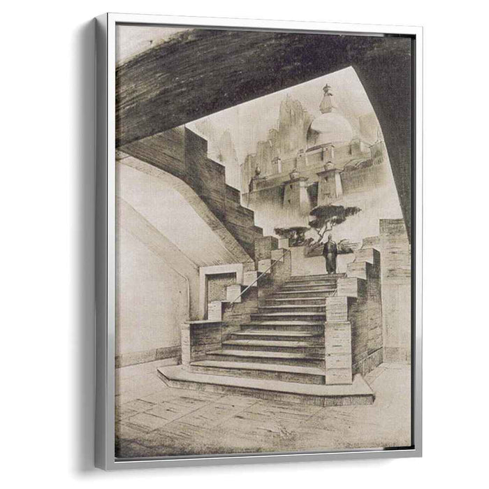 Sketch of mural with the Buddhist theme for Nicholas Roerich Museum in New York (1927) by Nicholas Roerich