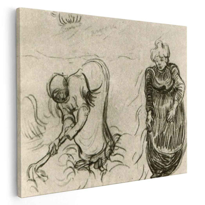 Sketch of Two Women (1890) by Vincent van Gogh