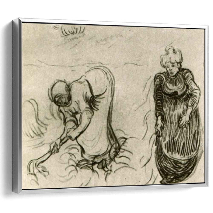 Sketch of Two Women (1890) by Vincent van Gogh