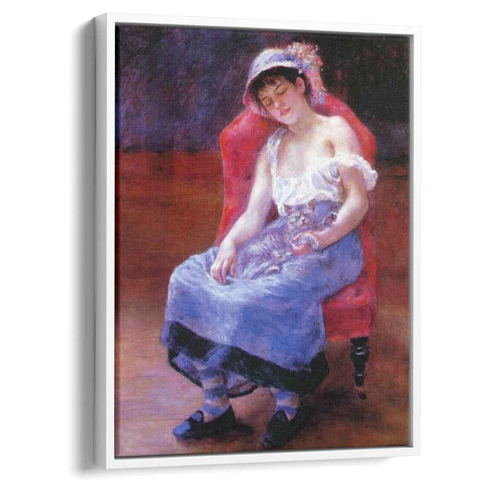 Sleeping Girl (Girl with a Cat) (1880) by Pierre-Auguste Renoir