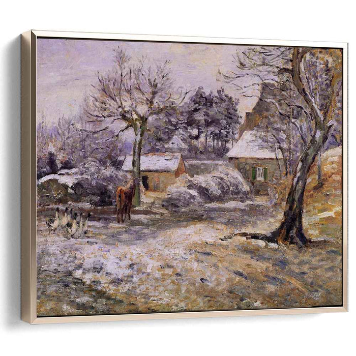 Snow at Montfoucault (1874) by Camille Pissarro