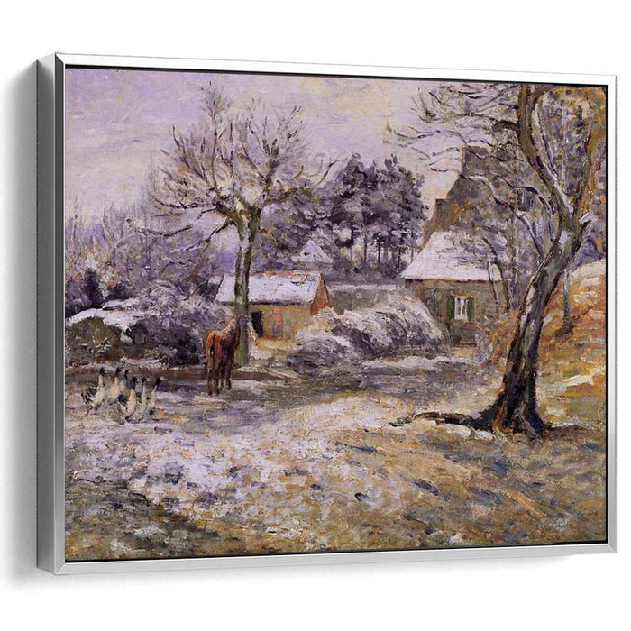 Snow at Montfoucault (1874) by Camille Pissarro