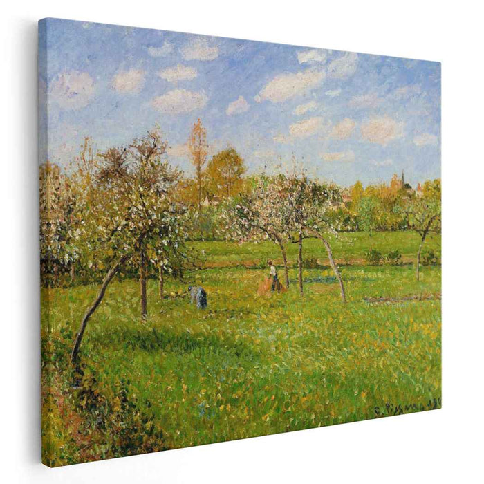 Spring Morning, Cloudy, Eragny by Camille Pissarro