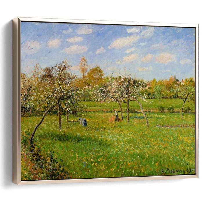 Spring Morning, Cloudy, Eragny by Camille Pissarro