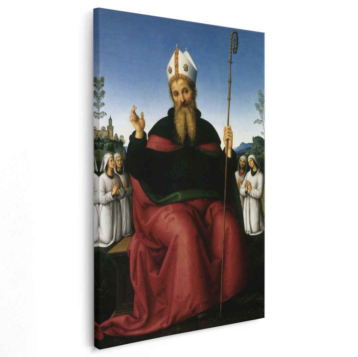St. Augustine and four States of a fraternity (1498) by Pietro Perugino
