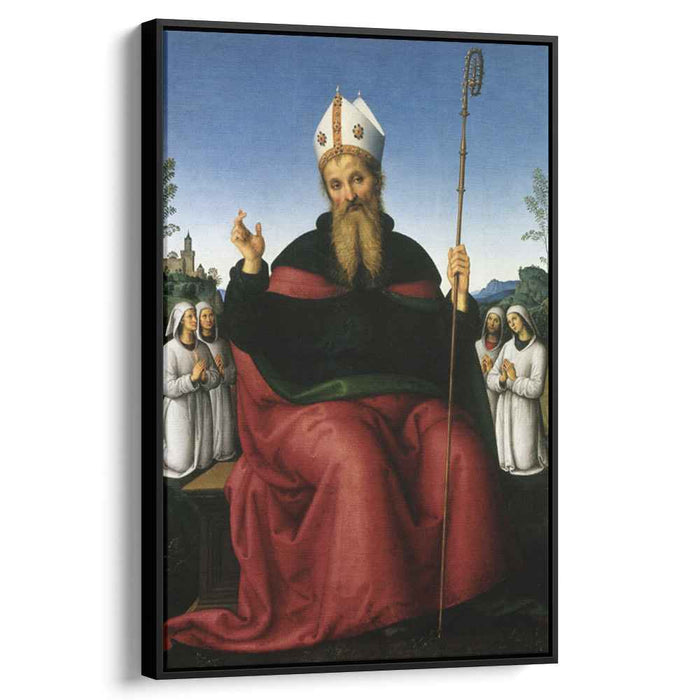 St. Augustine and four States of a fraternity (1498) by Pietro Perugino