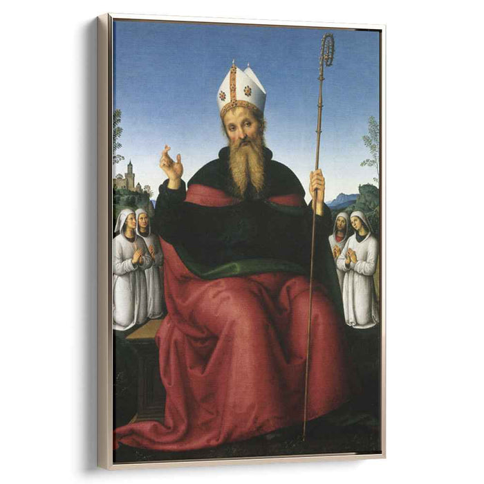 St. Augustine and four States of a fraternity (1498) by Pietro Perugino
