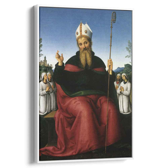 St. Augustine and four States of a fraternity (1498) by Pietro Perugino