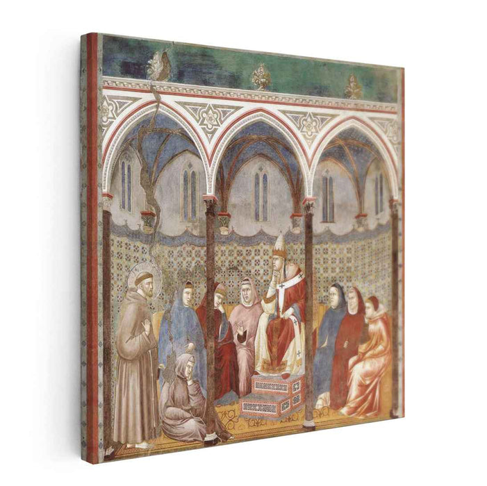 St. Francis Preaching a Sermon to Pope Honorius III (1299) by Giotto