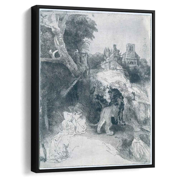 St. Jerome in an Italian landscape (1653) by Rembrandt