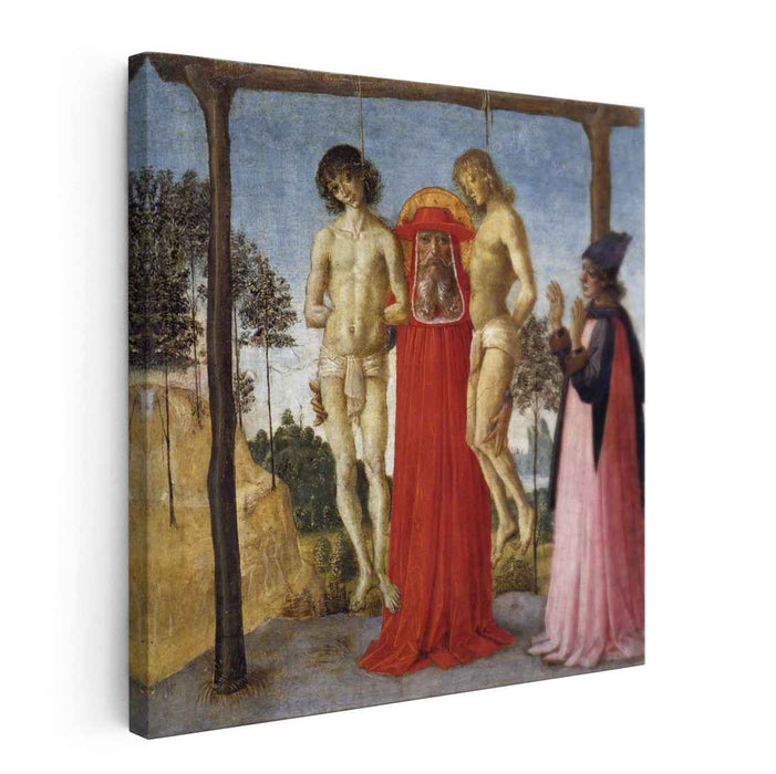 St. Jerome who attends two unfairly hanged (1473) by Pietro Perugino