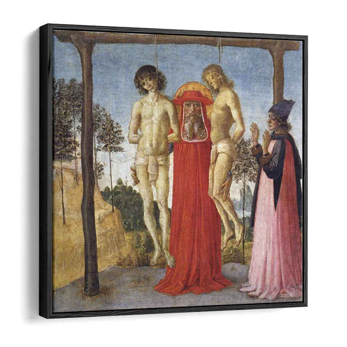 St. Jerome who attends two unfairly hanged (1473) by Pietro Perugino