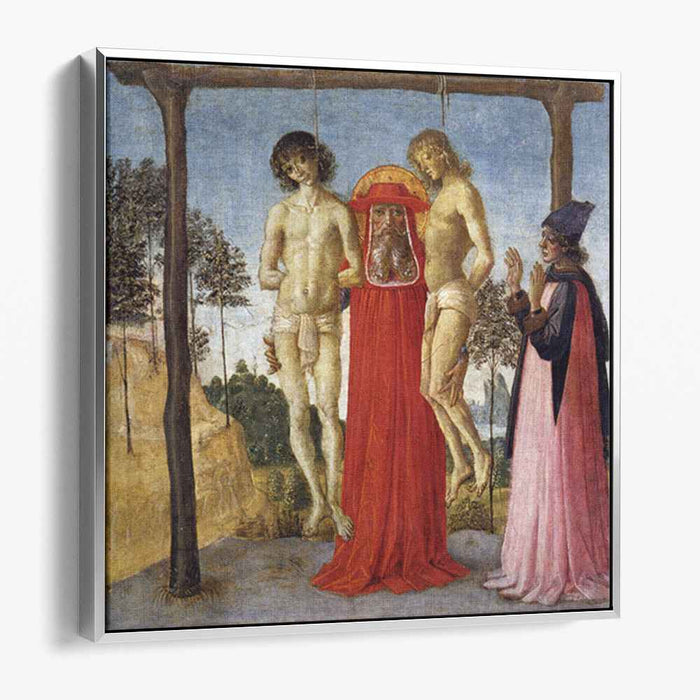 St. Jerome who attends two unfairly hanged (1473) by Pietro Perugino