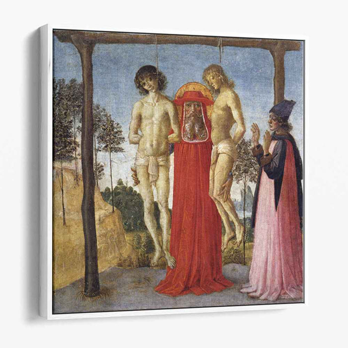 St. Jerome who attends two unfairly hanged (1473) by Pietro Perugino