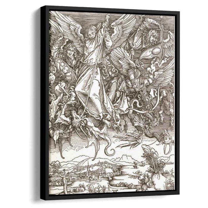 St. Michael and the Dragon, from a Latin edition by Albrecht Durer