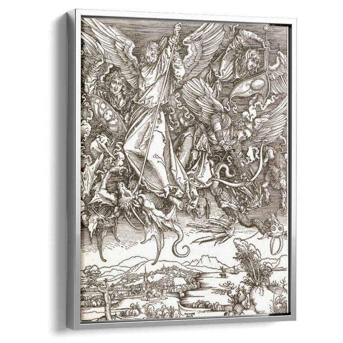 St. Michael and the Dragon, from a Latin edition by Albrecht Durer