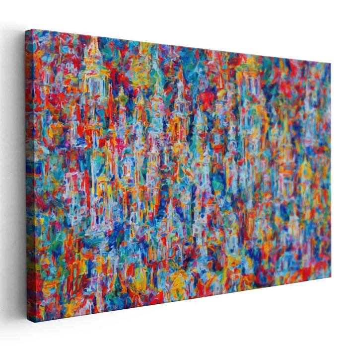 Bold Emotions: Vibrant Abstract Expressionist Canvas Art Print